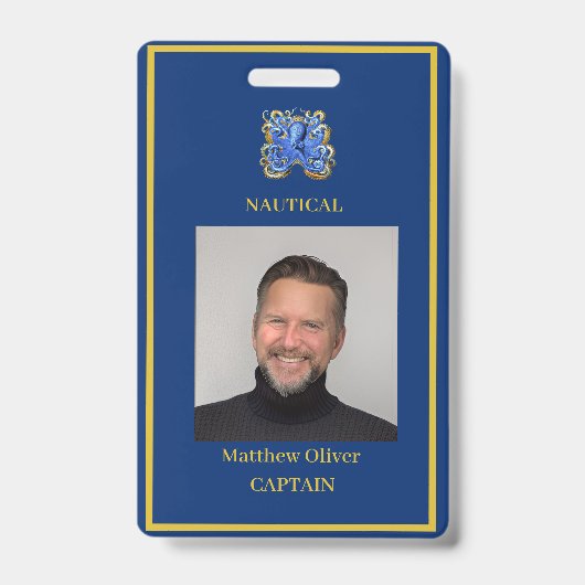 Badge Logo photo de l'employé sur mesure (Face)