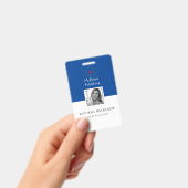 Badge Logo photo de l'entreprise Bleu Vertical (Manuel / portable)