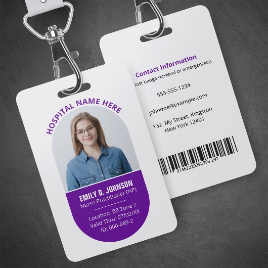 Badge Logo photo de l'infirmière praticienne sur mesure
