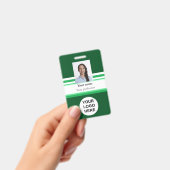 Badge logo photo de société code-barres vert (Manuel / portable)