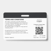 Badge Logo photo d'entreprise noir horizontal (Arrière)