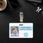 Badge Logo photo du personnel personnalisé Code à barres