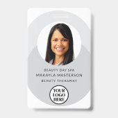 Badge Logo Photo Gris ID (Avant)