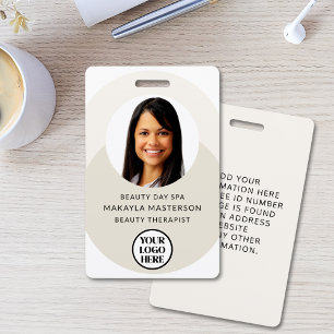 Badge Logo Photo ID Beige