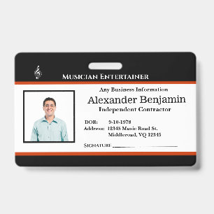 Badge Logo Photo Nom de l'employé ID Personnalisé