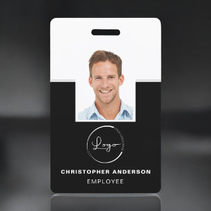 Badge Logo Photo Nom de l'employé personnalisé Entrepris