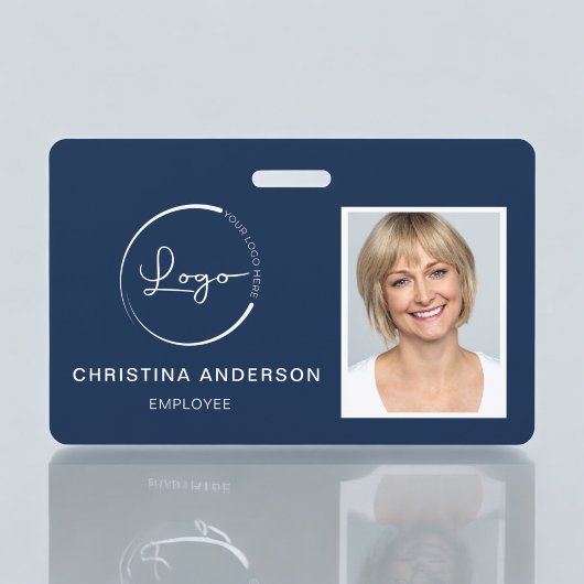 Badge Logo Photo Personnalisé Nom de l'Employé Travail d
