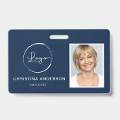 Badge Logo Photo Personnalisé Nom de l'Employé Travail d (Avant)