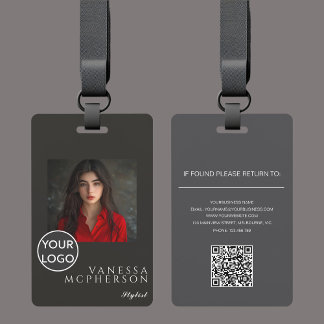 Badge Logo photo professionnelle minimaliste moderne QR