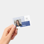 Badge Logo photo simple moderne QR Barcode Deep Blue (Manuel / portable)