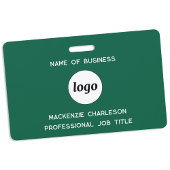 Badge Logo Professionnel Business Forest Nom vert