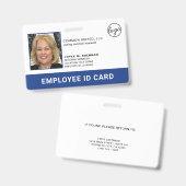 Badge Logo professionnel de la compagnie bleue Identifia (Recto et verso)