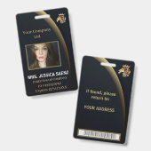 Badge Logo Professionnel Élégant Lion (Avant & arrière)