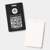Badge Logo Professionnel Professionnel Simple Blanc (Avant & arrière)