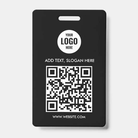 Badge Logo Professionnel Professionnel Simple Blanc (Avant)