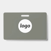 Badge Logo Professionnel Sage Vert Nom (Arrière)