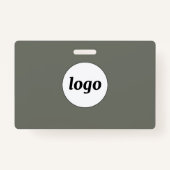 Badge Logo Professionnel Sage Vert Nom (Dos)