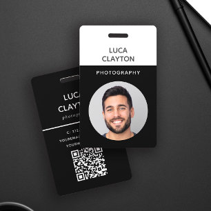 Badge Logo QR code Professionnel Photo de Style Moderne