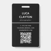 Badge Logo QR code Professionnel Photo de Style Moderne (Arrière)