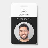 Badge Logo QR code Professionnel Photo de Style Moderne (Avant)