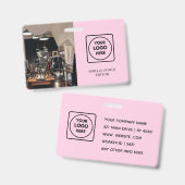 Badge Logo Rose Moderne | Conception d'identité du perso (Avant & arrière)