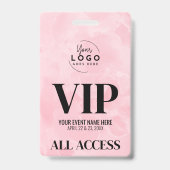 Badge Logo Rose Pass VIP Événement Accès Total (Arrière)