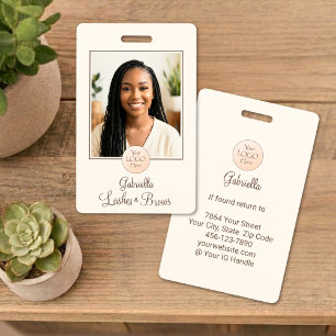 Badge Logo Script Cream Mocha Photo Cils et Sourcils