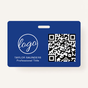 Badge Logo simple Code QR employé