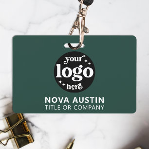 Badge Logo simple d'entreprise professionnelle Carte d'i