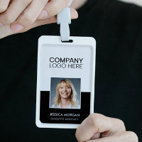LOGO SOCIÉTÉ ID PHOTO EMPLOYÉ MINIMAL NOIR
