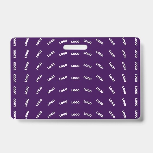 Badge Logo unique ou modèle d'image téléchargée | Violet (Avant)