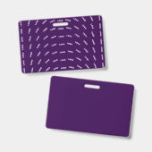 Badge Logo unique ou modèle d'image téléchargée | Violet (Avant & arrière)