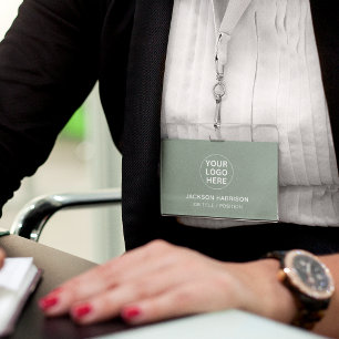 Badge Logo Vert Sauge l Entreprise Professionnelle d'Ent