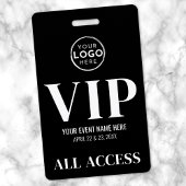 Badge Logo VIP Black All Access, événement