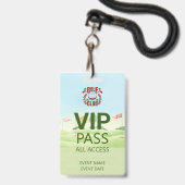Badge Logo VIP PASS Golf Club League (Face avec cordon)