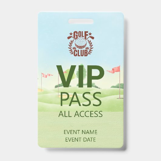Badge Logo VIP PASS Golf Club League (Face)