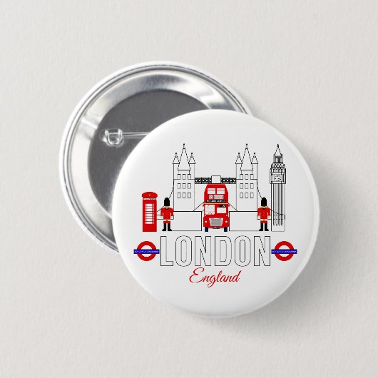 Badge Londres, Angleterre (Devant & derrière)