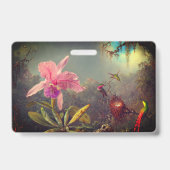 Badge L'orchidée de Cattleya et trois colibris Heade (Arrière)