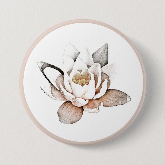 BADGE : LOTUS BLANC (Devant)