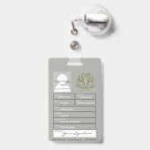 Badge Lotus d'or (Arrière avec rétractable)