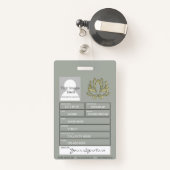 Badge Lotus d'or (Back with Retractable)