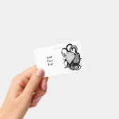 Badge Loup blanc avec art tribal coréen (Manuel / portable)