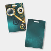 Badge Loupe de style Steampunk (Avant & arrière)