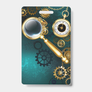 Badge Loupe de style Steampunk