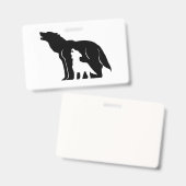Badge Loups noirs et blancs (Recto et verso)