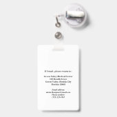 Badge LPN moderne (Arrière avec rétractable)