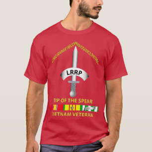 Badge LRRP Tip van de Spear Vietnam Vet w SVC T-shirt
