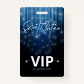 Badge Lumières en cascade Sweet 16 Blue ID790 (Dos)