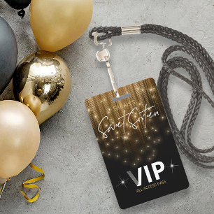 Badge Lumières en cascade Sweet 16 Gold ID790