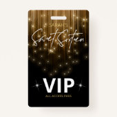 Badge Lumières en cascade Sweet 16 Gold ID790 (Dos)